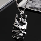 Skull Choker Pendant Necklace — Stainless 60CM