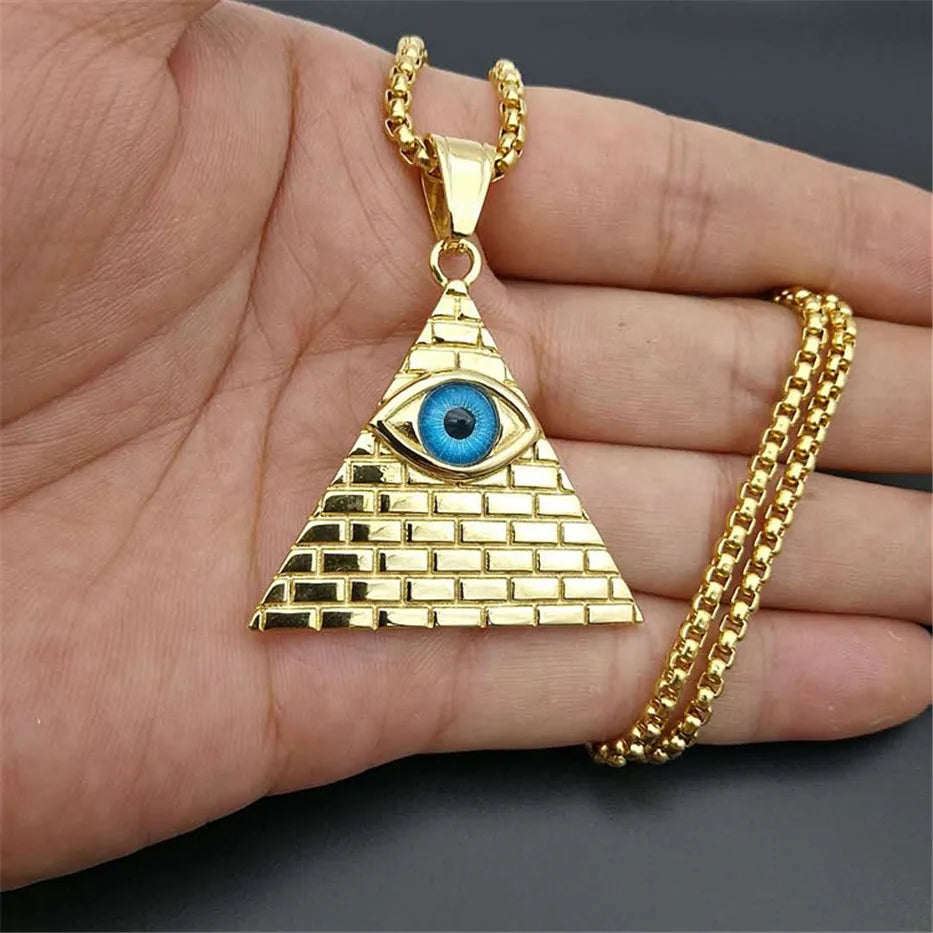Eye of Providence Gold Pendant Necklace
