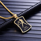 Scorpio 12 Constellations Necklace Birthday Gifts Gold Color Stainless Steel Amulet Pendant Zodiac Sign Jewelry Collier