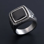 Cool Stainless Steel Men's Rings 18MM Wide Epoxy Ringen Men Fashion Classic Jewelry Accessories Gifts For Him Finger