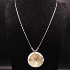 Tree of Life Gold Bead Necklace — Stainless Steel