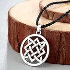 Kinitial Punk Slavic Virgin Lada Star Pendant Necklace Slavic Lada Amulet Knot Pendant Choker Necklaces Rope Chain