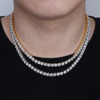 TOPGRILLZ 5MM  Iced Out Bling AAA Zircon 1 Row Tennis Chain Necklace Men Hip hop Jewelry dropshipping