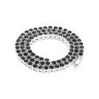 THE BLING KING  1 Row Tennis Chains Necklace For Men Iced Blue/Red/Black Colored Rhinestones Link Choker Hiphop Jewelry