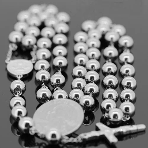 Hot Selling Men's Women's316L Stainless Steel 4/6/8mm Rosary Pendant Necklace Fashion Jewelry High Quality