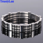 316L Stainless Steel Man Bracelet for Men Men's Silicone Bracelets & Bangles Fashion On Hand Chain Jewellery Adjustable