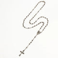 4mm Stainless Steel Necklace, Little Rosary Lady Jewelry Rosary Necklace Lady Jewelry Necklace Jesus Cross Necklace