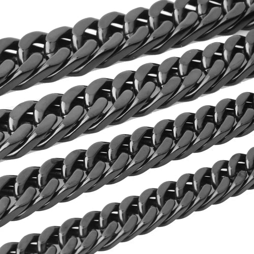 19MM Cuban Black Necklace