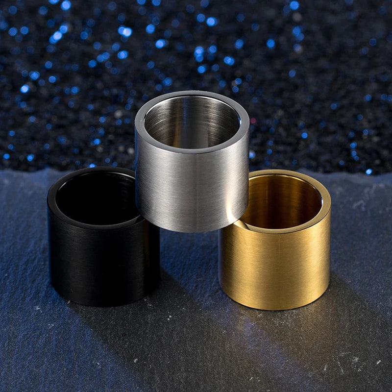 19MM Wide Vintage Thumb Ring — Stainless Steel