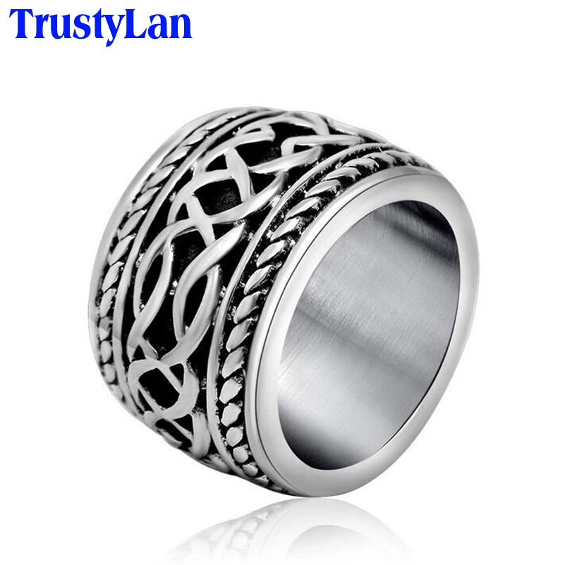 Retro Rings For Man Classical Fashion Male Jewelry Accessories Stainless Steel Casting Male Rings Finger Men's Ring