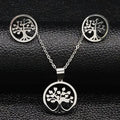 Tree of Life Set Necklace — Gold Stainless
