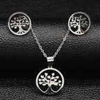 Tree of Life Set Necklace — Gold Stainless