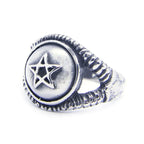 Pentagram Dome Ring for Men — 316L Stainless Steel