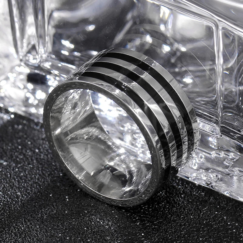 10mm Wide Band Ring — Stainless Steel