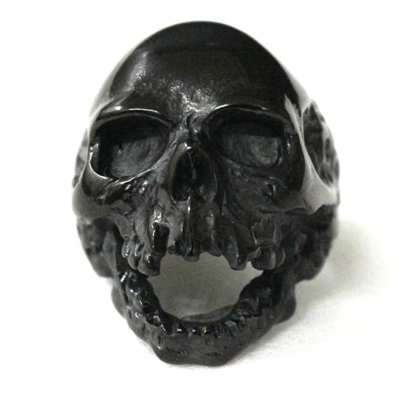 Punk Biker Skeleton Ring for Men — Stainless Steel