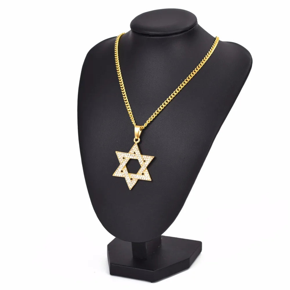 Star of David Pendant Necklace — Gold