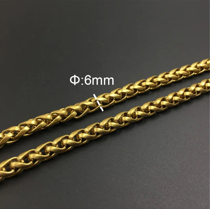 Brass Buckle Punk Waist Wallet Chain Keychain