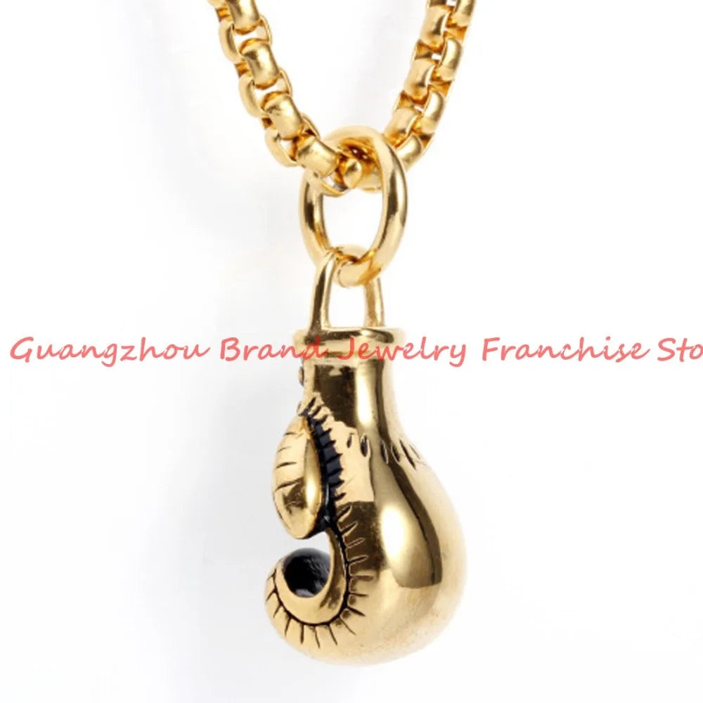 Boxing Glove Pendant Chain — Gold