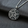 Tetragrammaton Solomon Pentagram Necklace — Stainless Steel