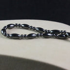 Magnetic Hematite oval beads Necklace Beaded Health Necklace Gift for Men and Women 6x12mm