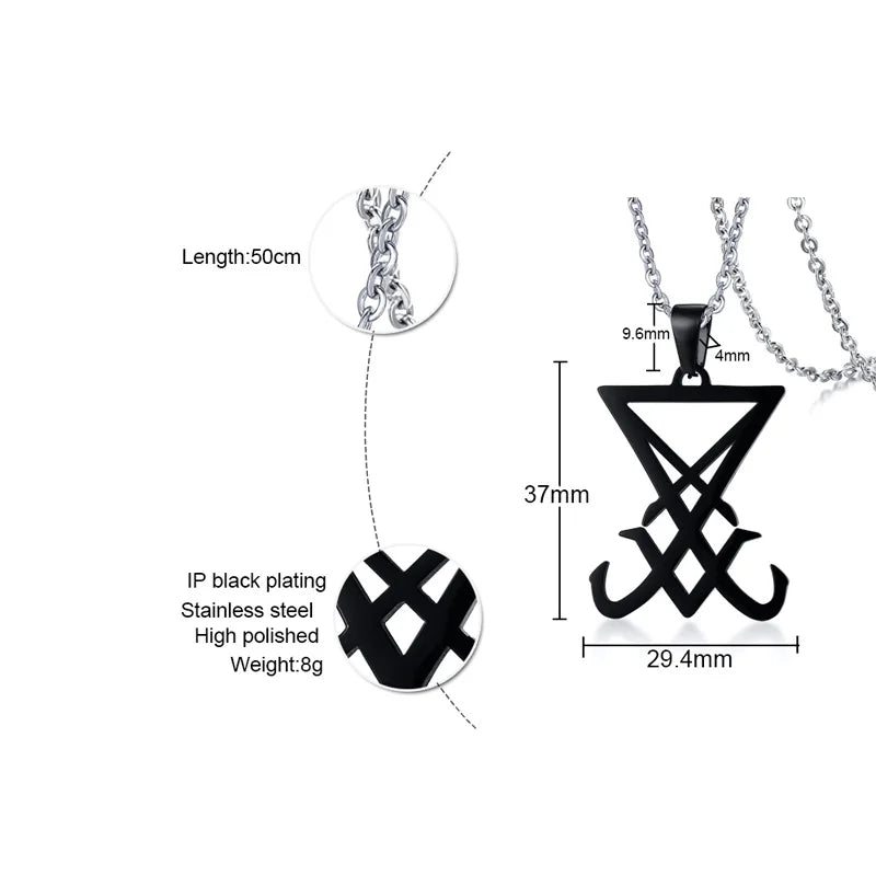 Choronzon Sigil Black Pendant Necklace