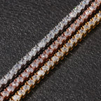 TBTK Fashion 3mm/4mm/5mm One Row Iced Out Chain AAA Zirconia Tennis Bracelet Hiphop Charms Wrist Luxury Jewelry