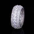 Men Ring Copper Charm Gold Color Cubic Zircon Iced Out Fashion Hip Hop Jewelry