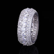 Iced Out Ring — Gold Copper Charm Cubic Zircon