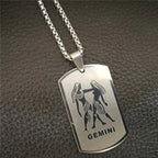 Scorpio 12 Constellations Necklace Birthday Gifts Gold Color Stainless Steel Amulet Pendant Zodiac Sign Jewelry Collier
