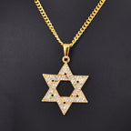 Star of David Pendant Necklace — Gold