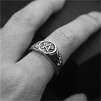 Pentagram Ring Band for Men and Women — 316L Stainless Steel