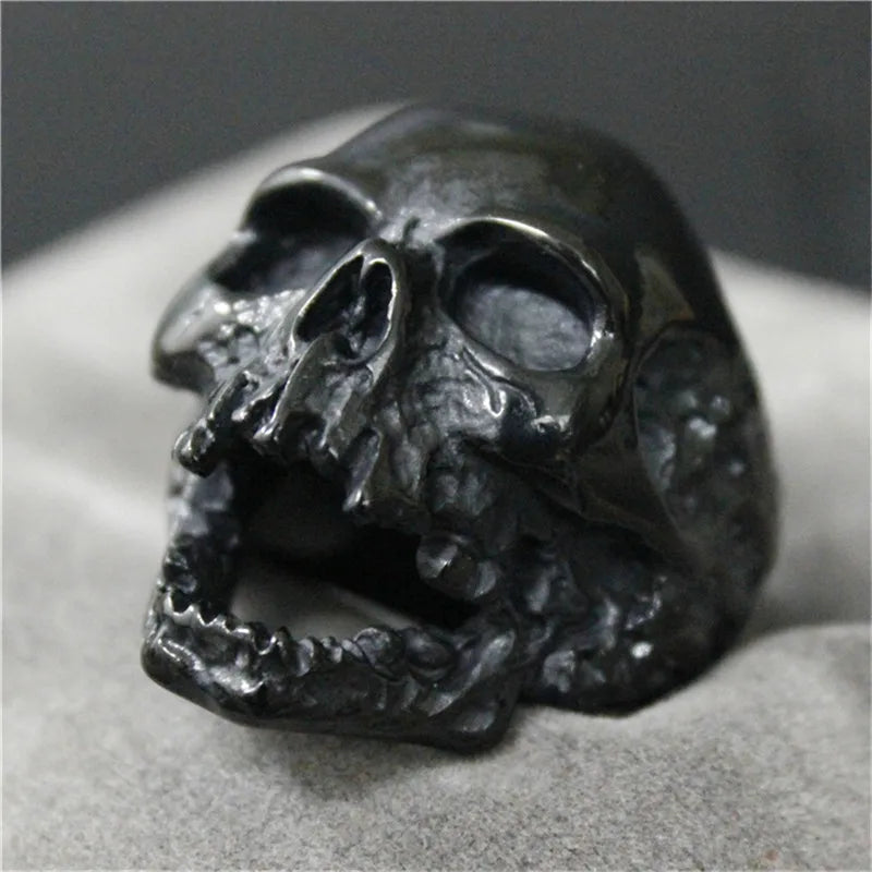 Punk Biker Skeleton Ring for Men — Stainless Steel