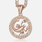 12 Zodiac Sign Constellations Pendant Necklace For Women Men 585 Rose Gold Color Necklace Birthday Gifts Drop Shipping