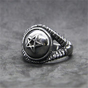 Pentagram Dome Ring for Men — 316L Stainless Steel