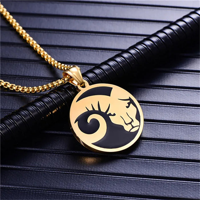 Scorpio 12 Constellations Necklace For Men/Women Birthday Gifts Gold Color Stainless Steel Amulet Pendant Zodiac Sign