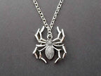 2018/ popular new fashion spider Halloween pendant necklace with silver necklace for men and women