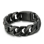 Masculine Brushed Black Stainless Steel Bracelet for Man Men's Bracelets Nickel-Free Hypoallergenic Jewelry Gifts for