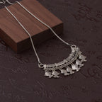 Womens Gypsy Jewelry Bohemian Ethnic Red Natural Stone Pendants Necklaces Metal Tibetan Sliver Color Chain Necklace For
