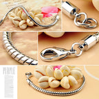 Snake Chain Bracelet 4mm — Silver-Tone, 7-8 Inch Length