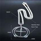 Silver Pendant Flaming Unitary Chalice Universalist