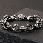 Vintage Solid Stainless Steel Bracelet For Man Masculine 15MM Chain Men's Bracelets Hand Jewelry Resell