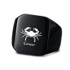 Vnox 18mm Signet Ring For Men Women, The Zodiac 12 Horoscope Constellation Sign Finger Band, Stainless Steel Aries Punk