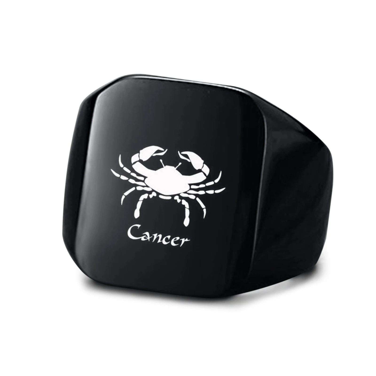 Vnox 18mm Signet Ring For Men Women, The Zodiac 12 Horoscope Constellation Sign Finger Band, Stainless Steel Aries Punk