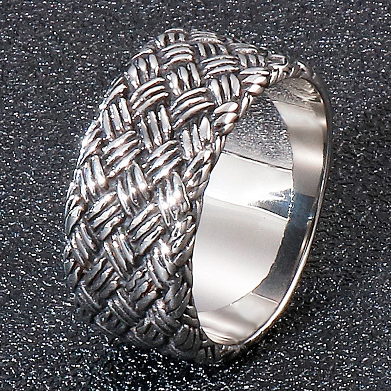 Solid 316L Stainless Steel Men's Finger Rings Stainless Ring For Men Women Size 7-13 Vintage Male Charm Jewelry Wedding