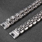 Skull Cross Shaped Man Bracelet Solid 316L Stainless Steel Masculine Jewelry Biker Gothic Punk Rock