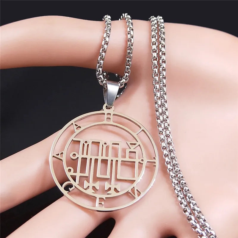 Sigil Lucifer Chain Pendant Necklace — Stainless Steel