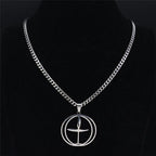Silver Pendant Flaming Unitary Chalice Universalist
