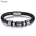Stainless steel men's bracelet, European and American Freemasonry Logo magnet titanium steel bracelet souvenir
