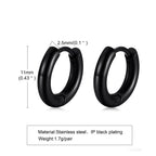 Minimal Huggie Hoop Earrings — Stainless Steel