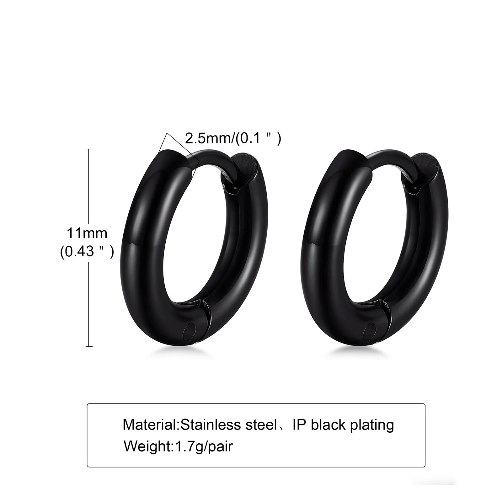 Minimal Huggie Hoop Earrings — Stainless Steel